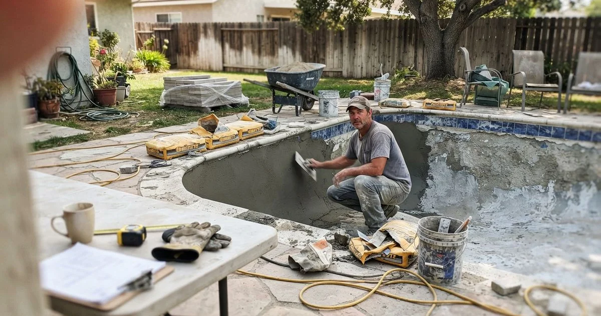 Pool remodeling and resurfacing in Naples: the process, materials and timeline